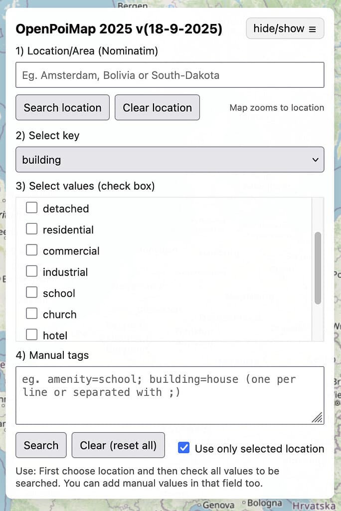 OpenPoiMap versie 2025!