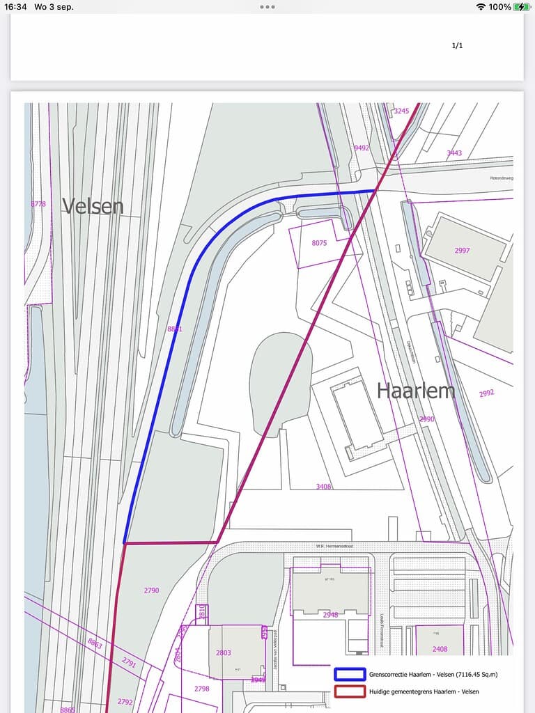 Grenswijziging Haarlem/Velsen dd 2025-09-18
