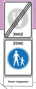 Verkeersbesluit, voetgangerszone, weg laten vervoersvorm in de beslissing